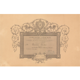 District de Saint-Omer. Institut des frères des écoles chrétiennes. Concours général entre les 20 premiers élèves de chaque école. Mention honorable [...] à M. Fournier André, élève de l'Ecole Notre-Dame, Amiens. Saint-Omer, le 1er Août 1904 [...].