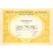 Certificat de scolarité.