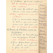 Cahier de répartitions. 