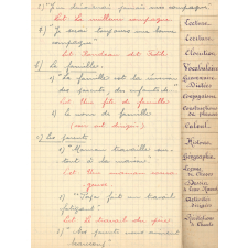 Cahier de répartitions. 