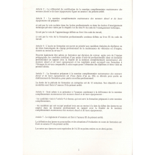 Mention complémentaire maintenance des moteurs Diésel et de leurs équipements. Arrêté du 27 juillet 1999 et annexes. 