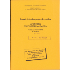 Brevet d'études professionnelles. Logistique et commercialisation. Arrêté du 11 juillet 2000 et annexes.