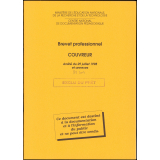 Brevet professionnel. Couvreur. Arrêté du 29 juillet 1998 et annexes.