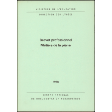 Brevet professionnel. Métiers de la pierre.