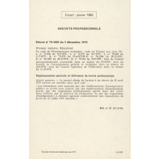 Brevet professionnel. Métiers de la pierre.