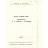 Brevet professionnel. Dessinateur en construction mécanique.