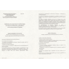 Modification des programmes de mathématiques des classes de terminale ES, L (spécialité), S et de la classe première ES (option).