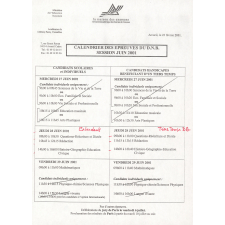 Diplôme national du brevet. Session 2001.