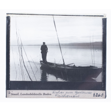 Fischer am Bodensee, Reichenau = Pêcheur sur le lac de Constance à Reichenau