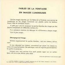 Fables de La Fontaine en images lumineuses.