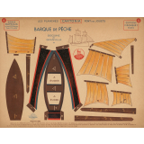 Planche de construction : Cartonia : barque de pêche