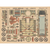 Moyennes constructions : express américain : 1e feuille : locomotive