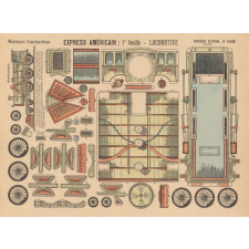 Moyennes constructions : express américain : 1e feuille : locomotive