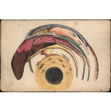 Planche d'anamorphose : joueur de musette