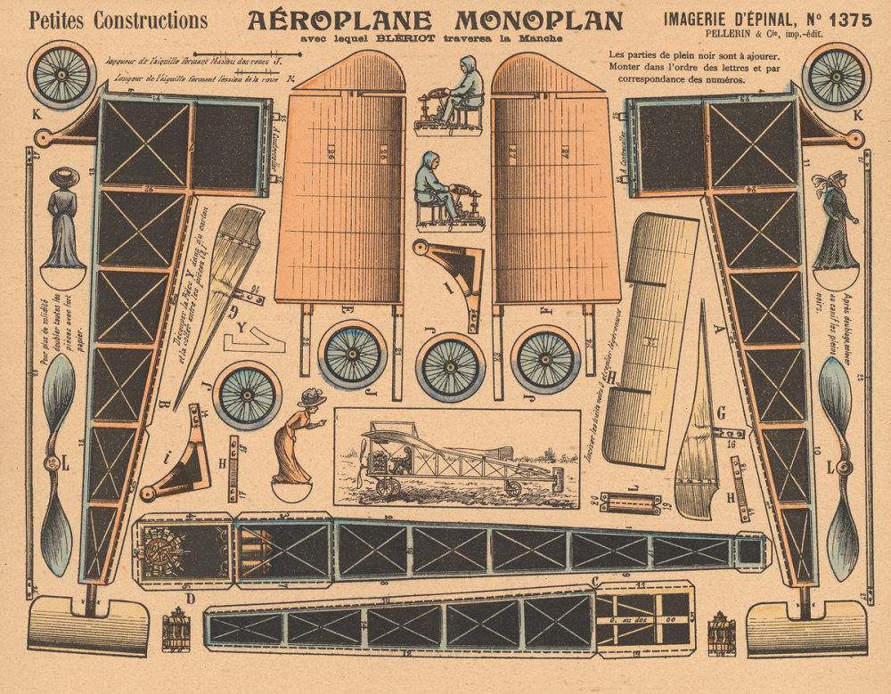 Petites constructions : aéroplane monoplan : avec lequel Blériot traversa la Manche : N° 1375