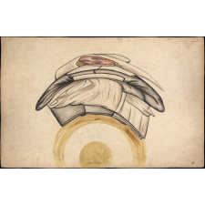 Planche d'anamorphose :  religieuse