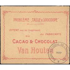 Jeu : problème tasse & soucoupe : enveloppe : chocolats van Houten