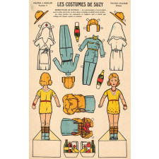 Poupées à habiller : planche 7 :  les costumes de Suzy