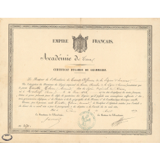 Certificat d'examen de grammaire. 