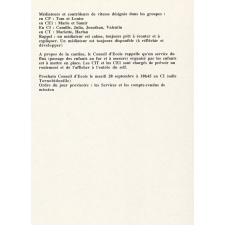 Conseils d'école. 