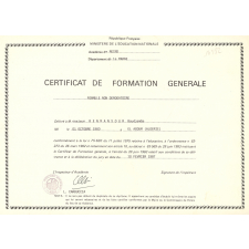 Certificat de formation générale. 