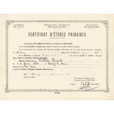 Diplômes. Certificat d'études primaires. Brevet d'études du premier cycle du second degré. 