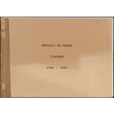 Emploi du temps des classes du lycée Blaise Pascal de Rouen, 1994-1995