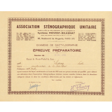 Examens de dactylographie : épreuve préparatoire