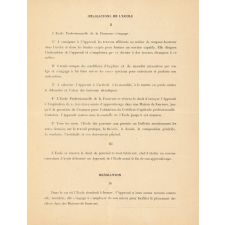 Contrat d'apprentissage (Garçons), École professionnelle de la fourrure, Paris 4e