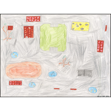 Dessin sur la renaturation de la cour d'école