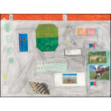 Dessin sur la renaturation de la cour d'école