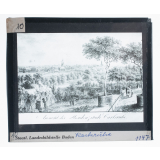 Ansicht der Residenzstadt Carlsruhe = Vue de la ville résidence de Karlsruhe