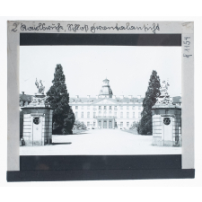 Karlsruhe, Schloß Frontalansicht = Château de Karlsruhe vue de la façade