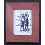 Petit cadre avec photo de deux enfants