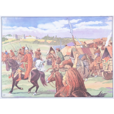 Tableaux muraux. N°3- Une ville gallo-romaine. N°4- Attila et les Huns.