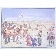 Tableaux muraux. N°11- Les croisés à Jérusalem. N°12 - La vie des paysans au Moyen Age.