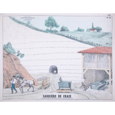 Tableaux muraux d'histoire naturelle. :  carrières de craie, n° 762 (ancien n°62)