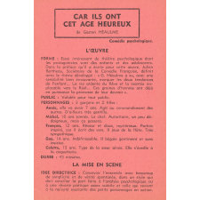 Car ils ont cet âge heureux : fiche d'analyse