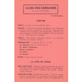 Le jeu des corsaires : fiche d'analyse