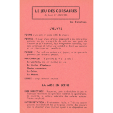 Le jeu des corsaires : fiche d'analyse