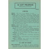 Le Juif Polonais : fiche d'analyse