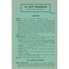 Le Juif Polonais : fiche d'analyse