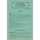 Les nuits de la colère : fiche d'analyse