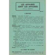 Les Affaires sont les Affaires : fiche d'analyse