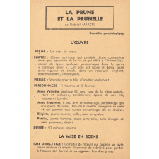 La prune et la prunelle : fiche d'analyse