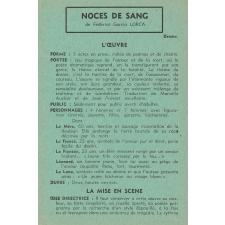 Noces de sang : fiche d'analyse