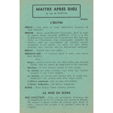 Maître après Dieu : fiche d'analyse