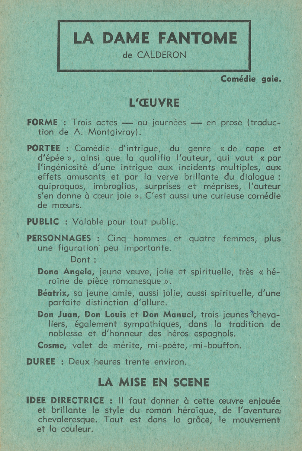 La dame fantôme : fiche d'analyse