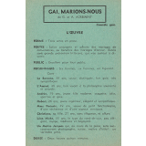 Gai, marions- nous : fiche d'analyse