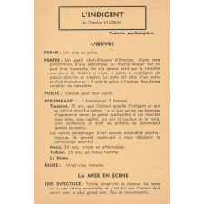 L'indigent : fiche d'analyse